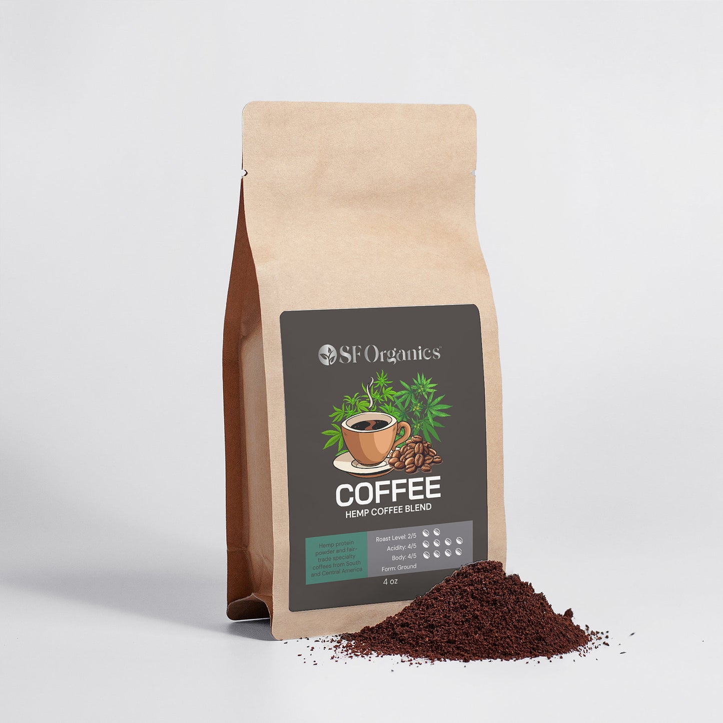Organic Hemp Coffee Blend -  4oz