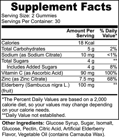 IMMUNITY Elderberry & Vitamin C Gummies